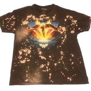DC Comics Wonderwoman Bleach Dyed Gray T Shirt Size Large WW84